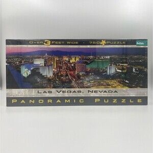 NIB NWT Buffalo‎ Games Panoramic Puzzle Las Vegas, Nevada 750 Puzzle